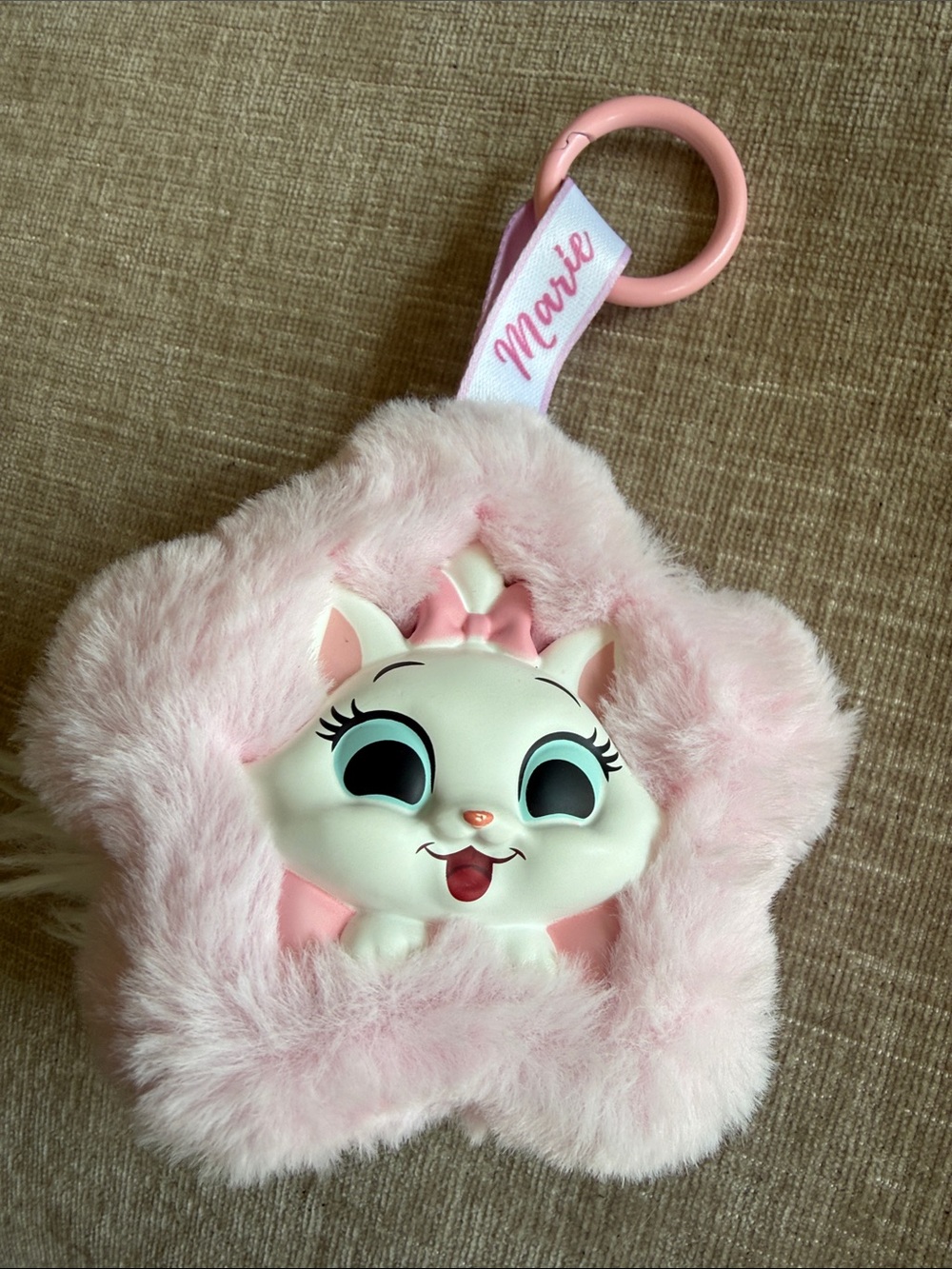 Maripe Pink Plush Star-Shaped Character Bag Charm